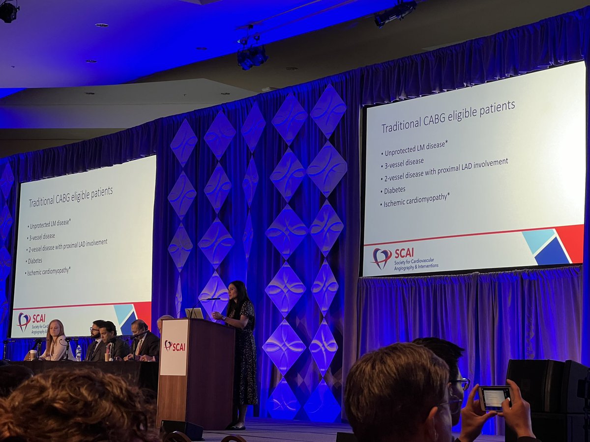 Great review of surgical ineligibility and complexities in managing these patients by @KhanjanShahMD! Heart team needs to grow to include many more stakeholders/care providers. #SCAI2024