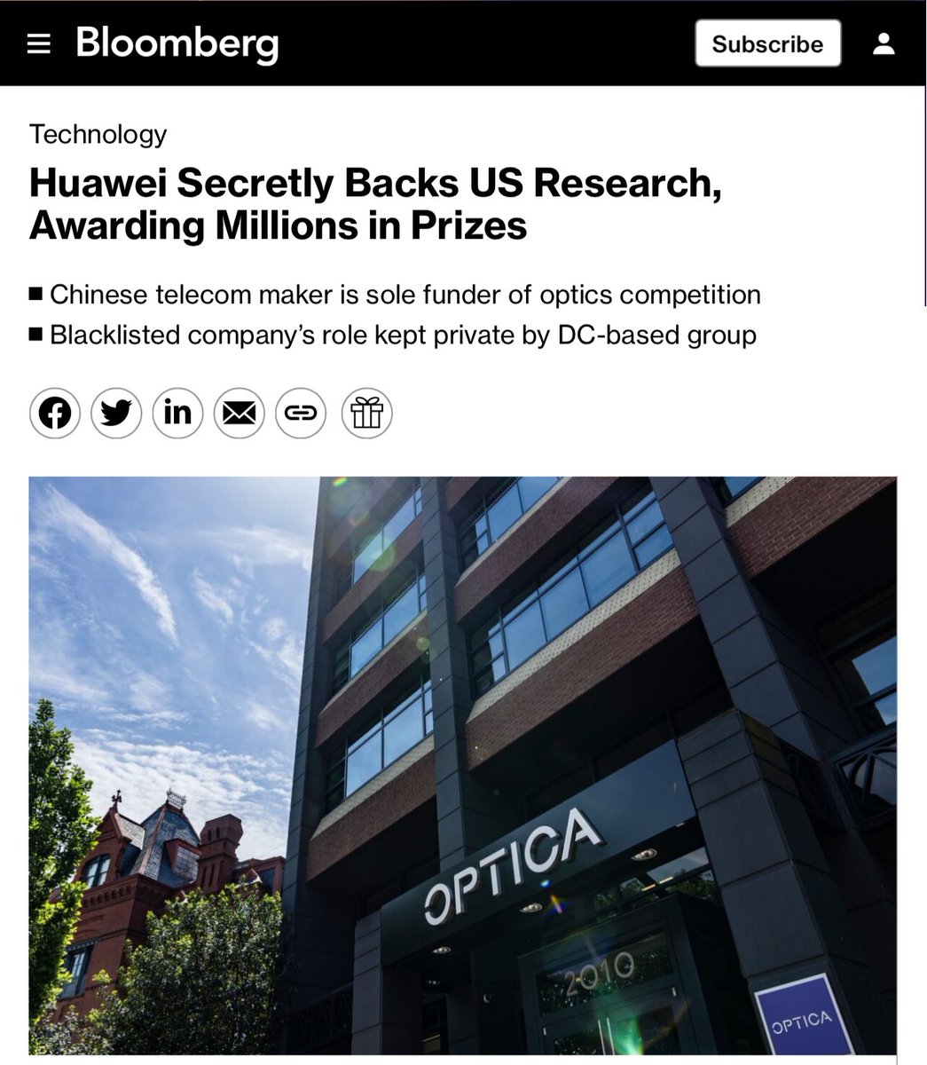 🚨 Huawei is secretly funding cutting-edge research at American universities including Harvard through Washington-based Optica Foundation, an arm of the nonprofit professional society Optica, whose members’ research on light underpins technologies such as communications,…
