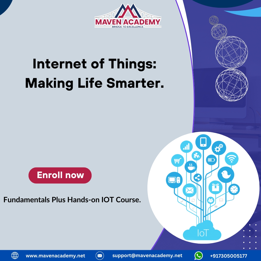 Enroll now: courses.mavenacademy.net

#iot #technology #tech #ai #internetofthings #programming #artificialintelligence #raspberrypi #iiot #automation #HeatWaves #innovation #arduino #engineering #robotics #machinelearning #smarthome #bigdata #datascience #cybersecurity