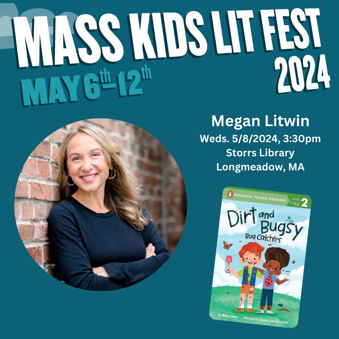 @StorrsLibrary in #longmeadowma hosts a creepy, crawly #MassKidsLitFest event w/ #author @Meg_Litwin & her DIRT AND BUGSY #books (@penguinusa). Info: ow.ly/yRSC50Rt2uN #bugs #friends #earlyreader #literacy #pioneervalley #CenterForTheBook @MassLibAssoc @mblclibraries