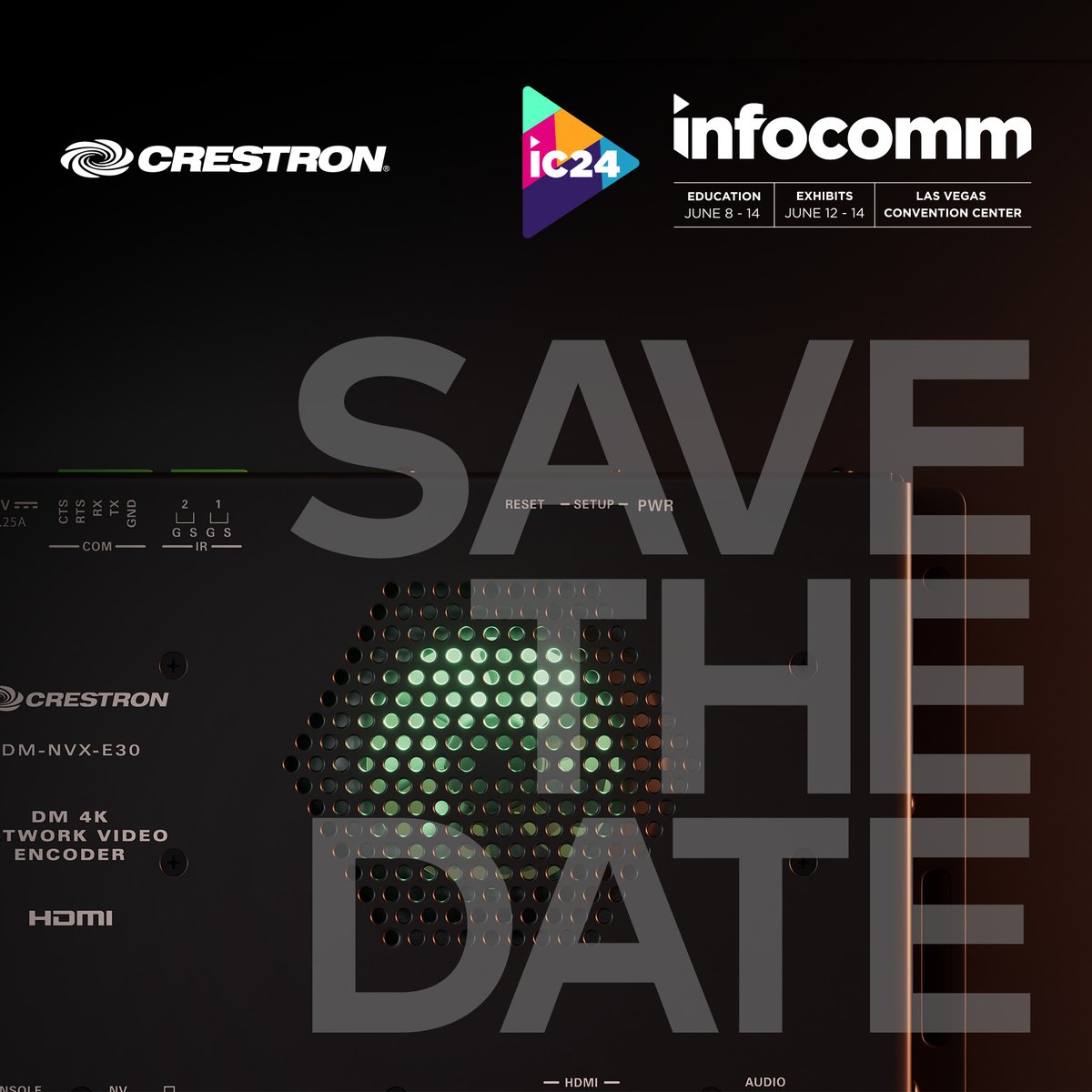 InfoComm 2024 is coming up soon, and we’ll be there with our newest innovations for commercial applications. Get hands-on with our DM NVX AV-over-IP technology and our 1 Beyond PTZ and Intelligent PTZ Cameras. Register for InfoComm 2024 with code CRE222. ow.ly/nVE250Rnxy7
