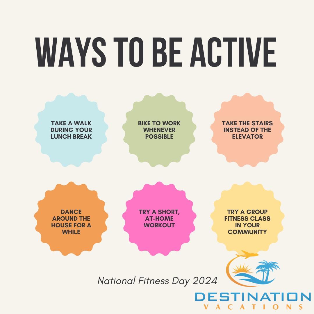 👟✨ Whether it's a stroll in the sunshine or grooving to your favorite tunes at home, staying active has never been easier or more fun! Celebrate National Fitness Day 2024 with these simple and refreshing ways to uplift your energy levels 🚴‍♀️🏋️‍♂️ #NationalFitnessDay #StayA...