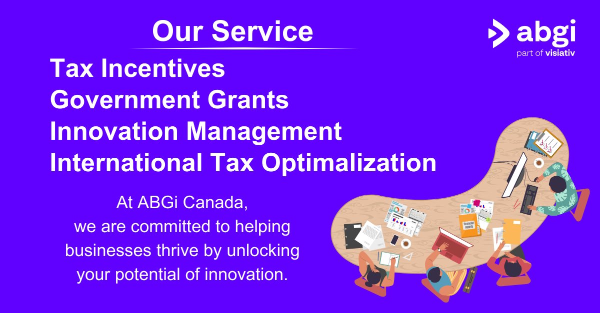 ABGi Canada is passionate about driving #Innovation and helping businesses thrive.

Connect with our experts and let's drive innovation together!

#RandD #SRED #CanadaTaxCredit #TaxCredit #BusinessFunding #Canadagrant #GovernmentGrant #Funding #CanadaBusiness #Innovation #abgi