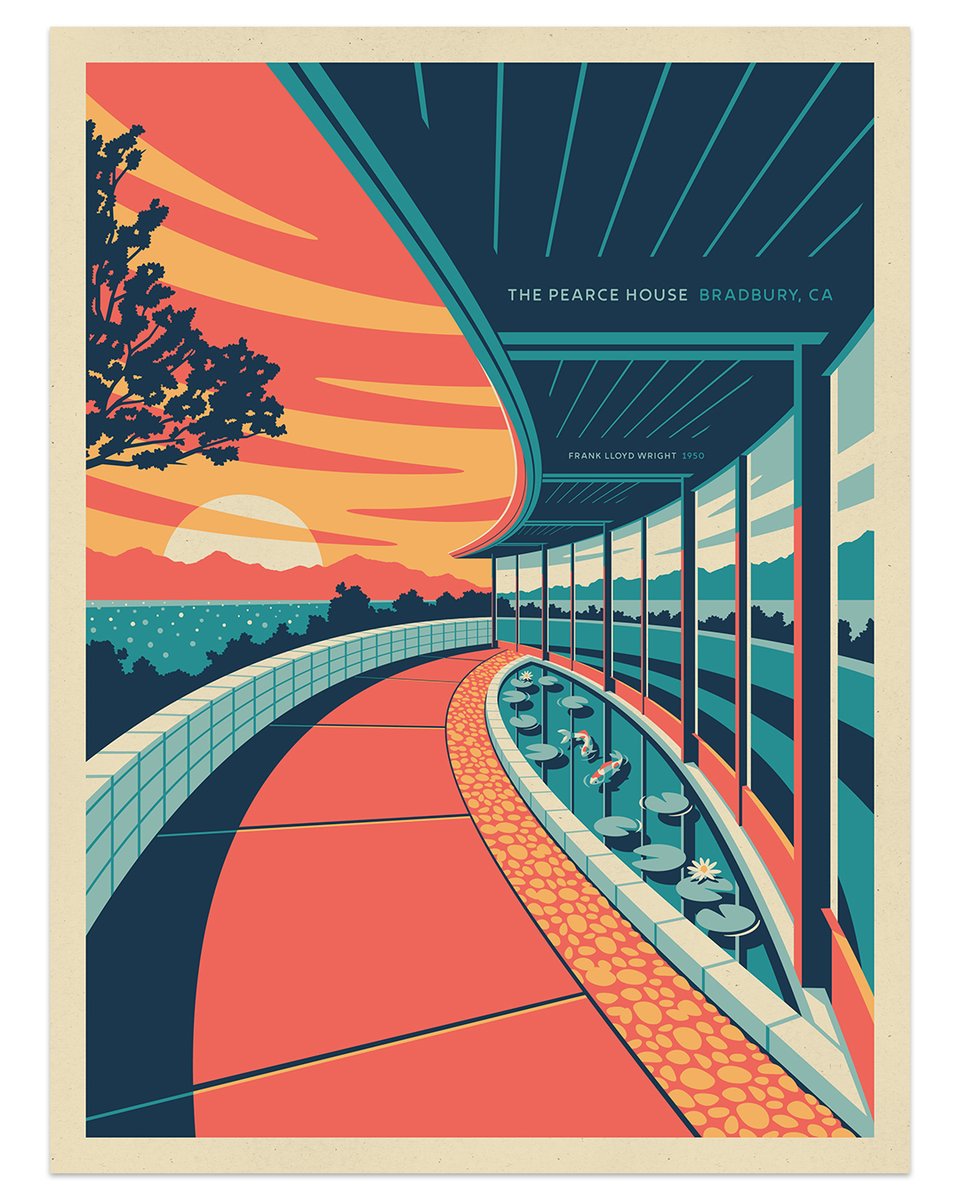 NOW AVAILABLE - #FrankLloydWright artwork inspired by the iconic architect are now available at Spoke-Art.com! A portion of all sales go directly to The Frank Lloyd Wright Foundation to support they efforts of educating & preserving architecture for future generations.