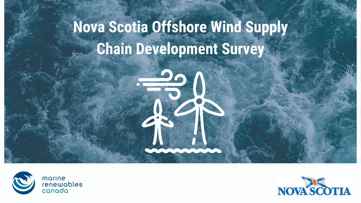 If you’re a supplier based in Nova Scotia with an interest in #OffshoreWind, we want to hear from you! MRC together with @NS_DNRR created a survey to gather your views, to support the next phase of Nova Scotia’s #OffshoreWindRoadmap development. Share your thoughts by May 10th…