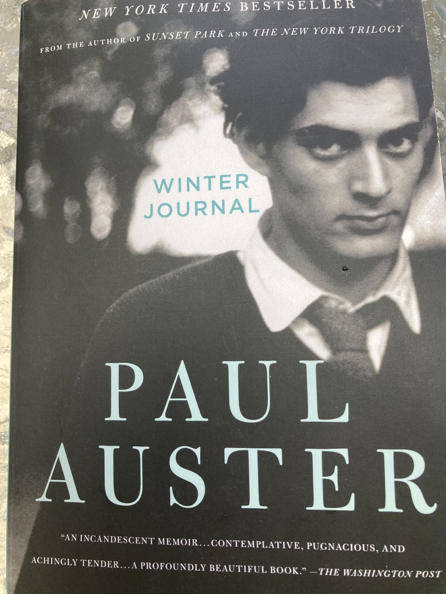 “Winter Journal”—a “phenomenology of breathing.” written at age 64 in the interstices of more ambitious projects, a painfully candid journal of Paul Auster’s physical life. “self-medication…beloved little cigars & frequent glasses of wine…knowing they will do you grave harm.”
