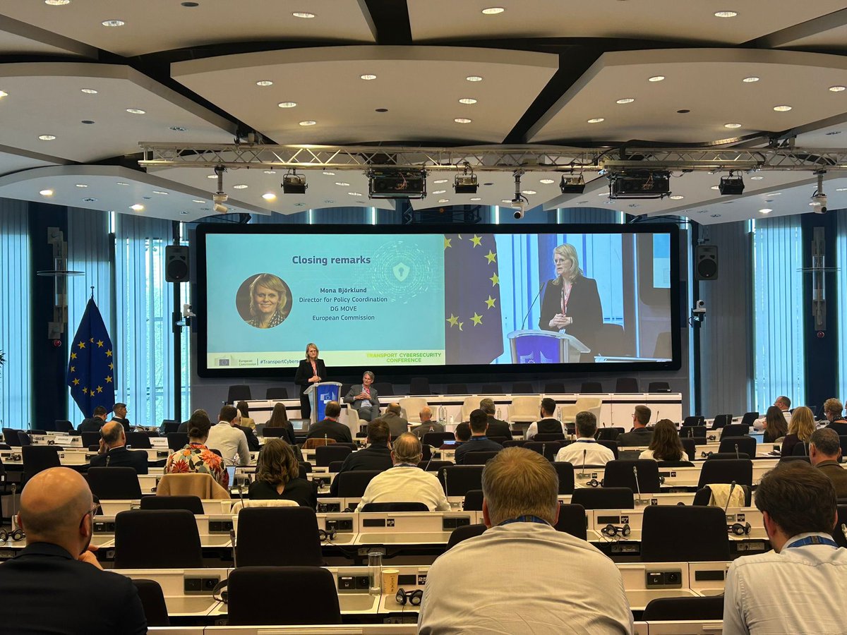 🚀Key takeaways from the #TransportCybersecurity Conference by Dir M. Bjorklund: 🚨Transport is the 3rd most targeted sector 🎯New emerging technologies=new risks 🎓Preparedness is key 🤝We will only succeed collectively 🇪🇺 will continue responding to the evolving challenges!