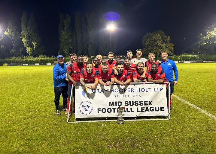 Crawley United were winners of the Edgar German Cup after a seven goal thriller at Three Bridges on Wednesday. Behind 1-2 to Reigate Priory II at half time the second half saw a comeback to win 4-3, the winning goal coming with less than 10 minutes left on the clock.