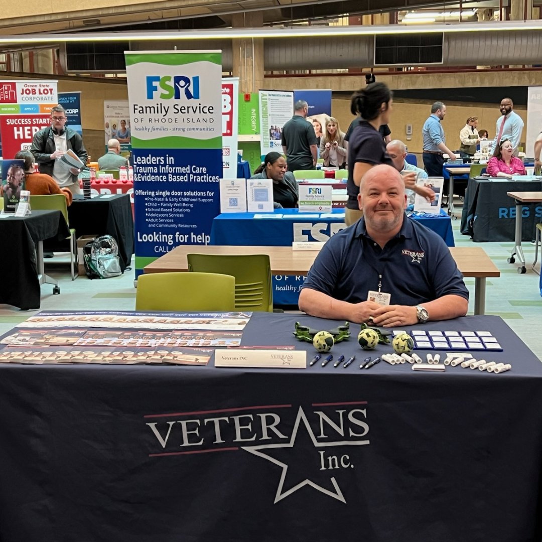 Join us today at Community College of Rhode Island (400 East Ave., Warwick) for a VA Job Fair! Over 50 employers will be here from 11 AM to 2 PM. Come learn about job opportunities and our services at Veterans Inc. #SupportingOurVeterans