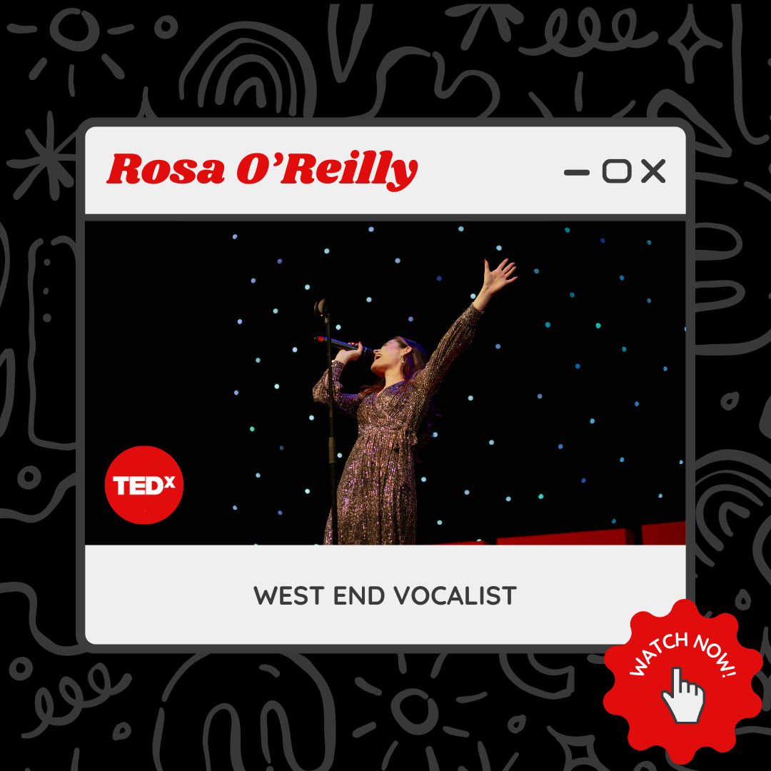 Rosa has worked as a vocalist in London’s West End and Internationally across theatre, film, recording and gig work. Watch Rosa's TEDx performance! buff.ly/3Up1EfN @rosaoreilly
