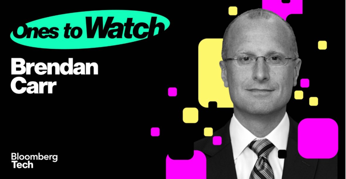 Enjoyed the chance to sit down with Bloomberg @technology reporter @TShields3 and discuss the FCC’s work + some of the reforms I’m pushing for. Thanks for including me on your 2024 list: bloomberg.com/features/2024-…