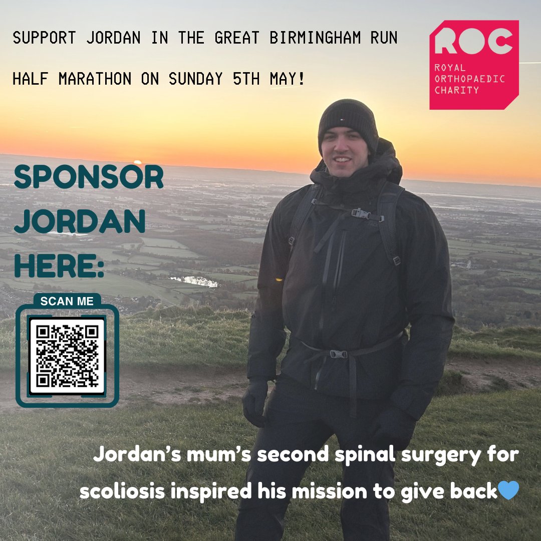 Friday Night Spotlight! Tonight, we're celebrating our fundraiser Jordan! His mum's surgery motivated him to give back through the Birmingham Half Marathon! Support Jordan: shorturl.at/nDLX6 #GreatBirminghamRun #fundraising