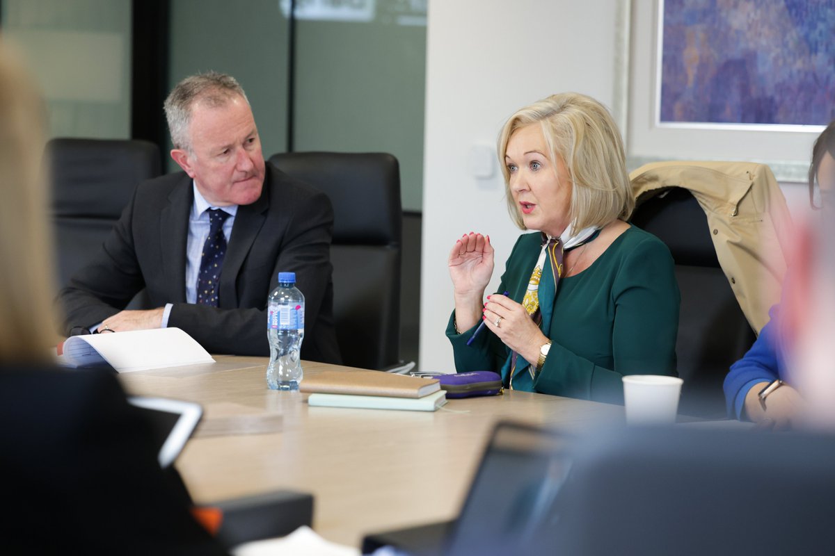 .@Economy_NI Minister @conormurphysf has met the Chair and representatives of the Northern Ireland Skills Council. They discussed upskilling for economic growth, investment in skills, and regional growth and collaboration, and how their work can contribute to the delivery of…