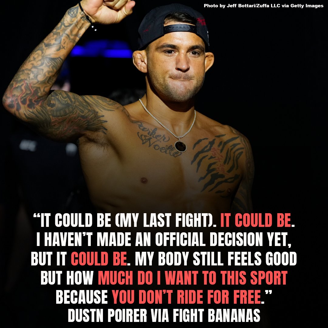 Dustin Poirier says UFC 302 'could be' his last appearance...
