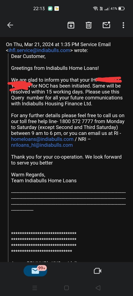 Its been almost been 2 months since your email and call and still we are awaiting for your NOC. @ibhomeloans @indiabullsfoun @RBI @jagograhakjago 
Is this what we get inspite of paying your monthly emi installments with rate of interest almost 18-19 percent!? Please initiatethis.