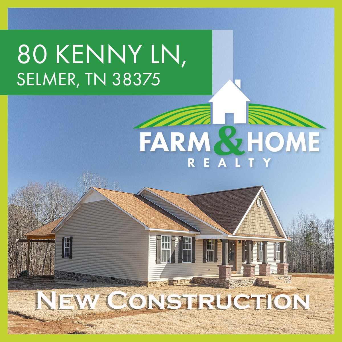 Featuring a split floor plan, this new construction home has 3 bedrooms and 2 bathrooms, providing ample space for relaxation and rejuvenation.

Call Farm & Home Realty at 731-645-4344.

farmandhometn.com/homes-for-sale…

#FarmAndHomeRealty #realestate #home #modernfarmhouse #dreamhome