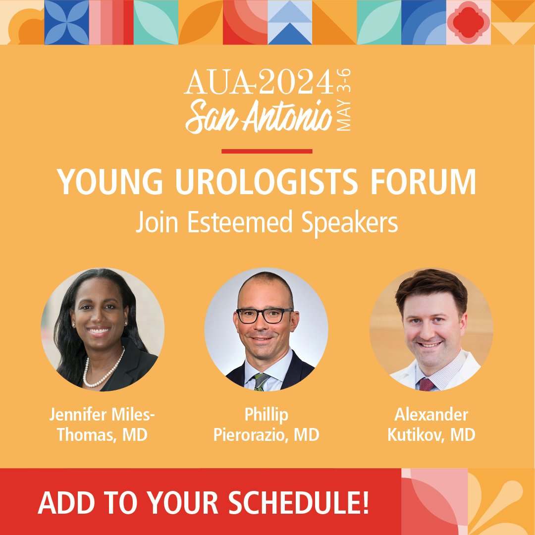 🚨 Happening Tomorrow! 🚨

Cultivate your passion for urology at the #AUA24 Young Urologists Forum! Join esteemed speakers for a morning of conversation AND enjoy a FREE breakfast. 🍳

Register today! ➡️ bit.ly/3wPlwAP

@drphil_urology @uretericbud

#AUA #YoungUro