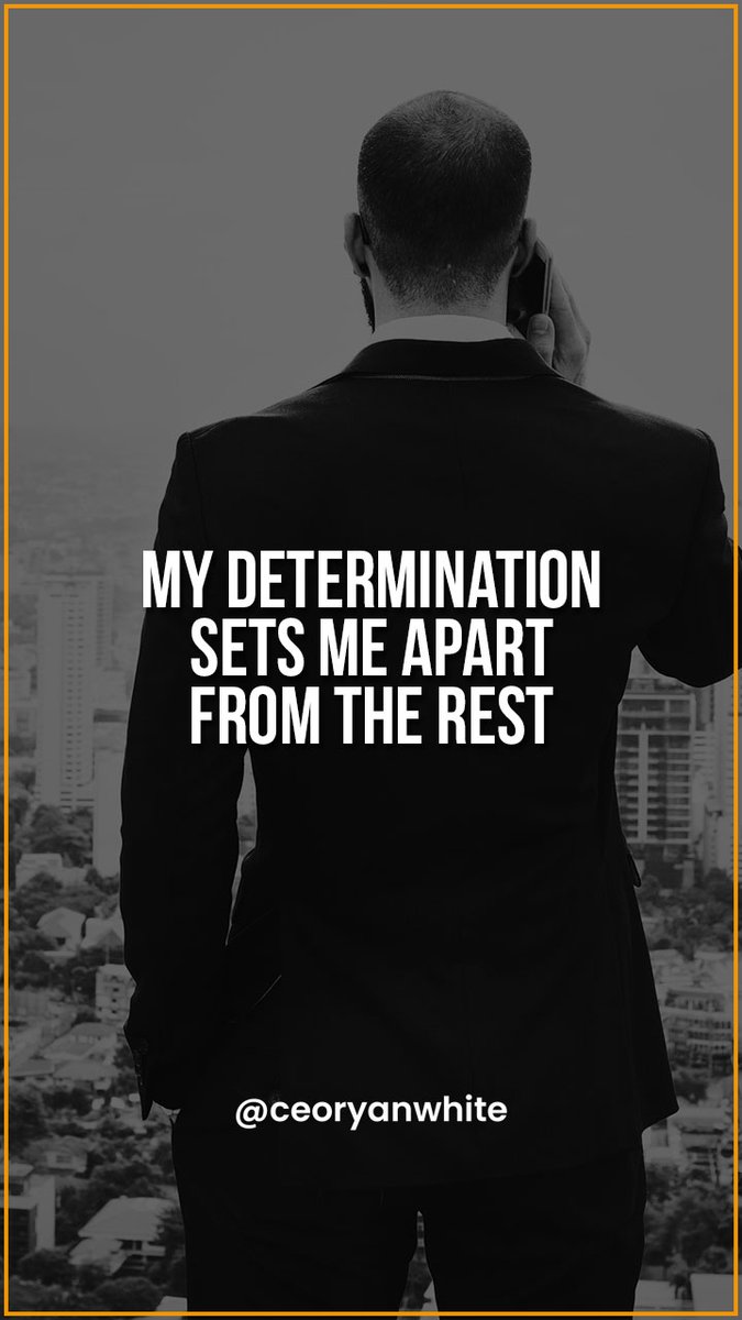 Determination fuels my journey, setting me apart from the crowd. 💪 #DeterminedMindset #StandOut #DrivenByPurpose