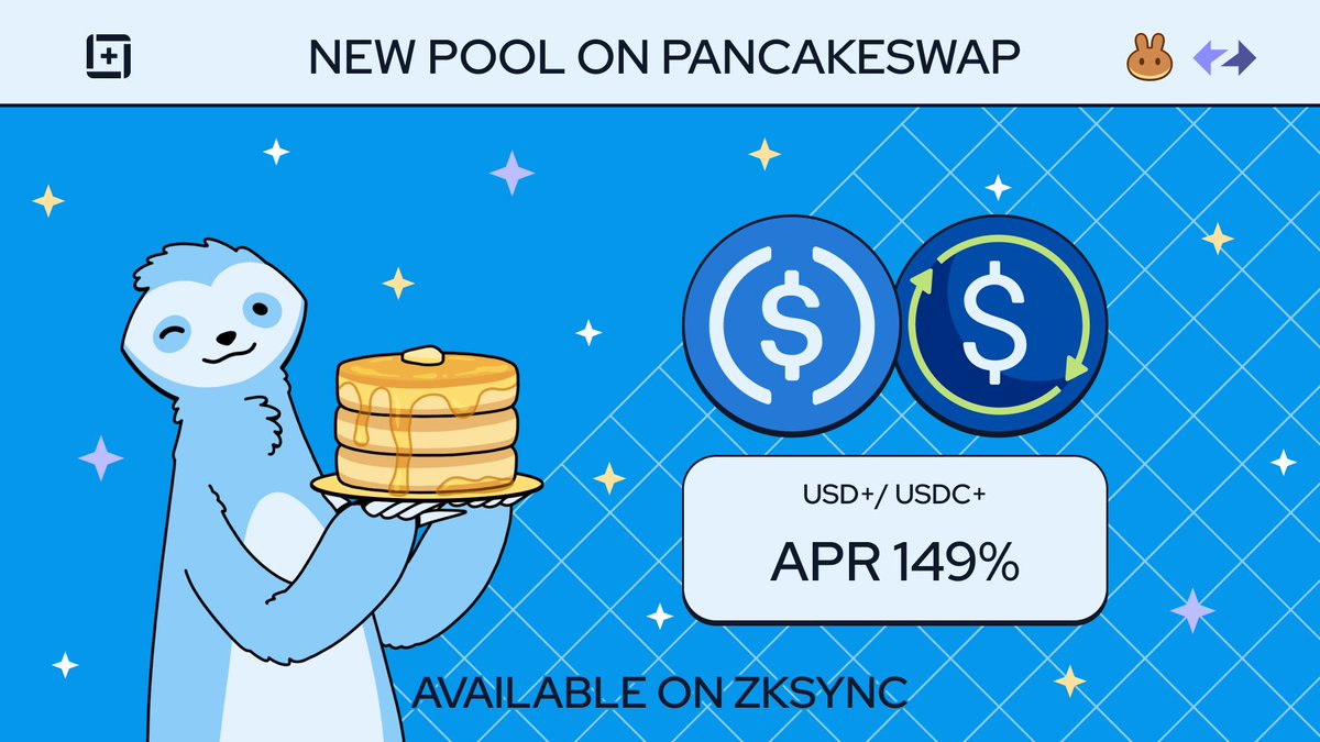 overnight_fi's tweet photo. Dive into high-yield #DeFi with @Pancakeswap! 🚀 Our USD+ pool offers a staggering APR, fueling your earnings like never before

#zkSync #PancakeSwap #YieldFarming https://t.co/al6DRacX4u