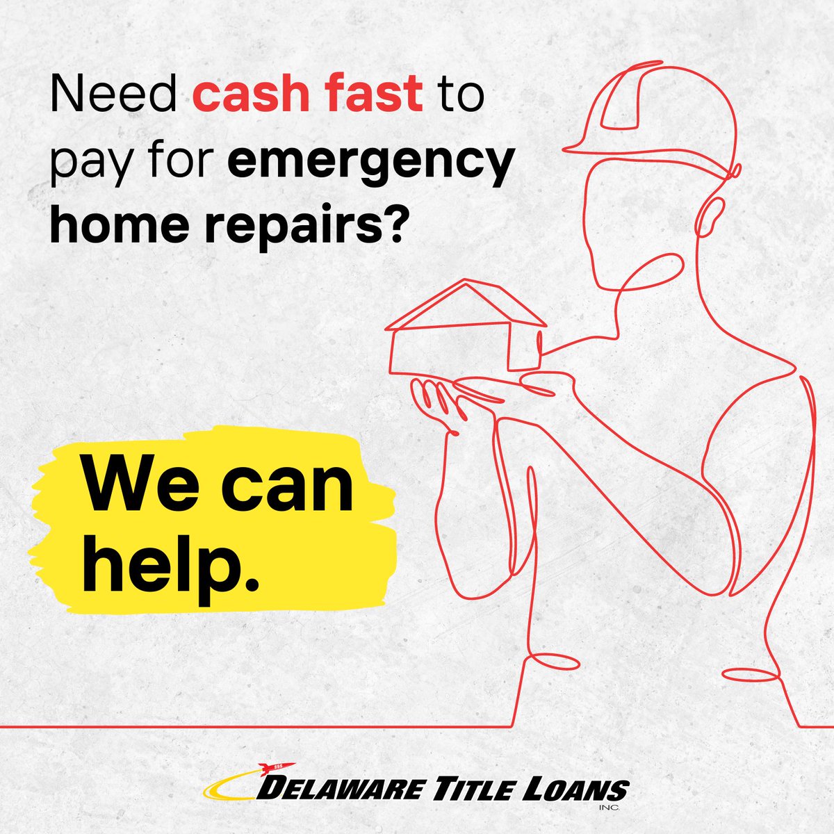 Need cash now for unexpected emergency home repairs in DE? 🚀💰🏠 We are here to help you get emergency cash loans Delaware! Simply visit our website and fill out the online form to get emergency cash immediately: delawaretitleloansinc.com 

#emergencyloan #emergencyfunds #Delaware