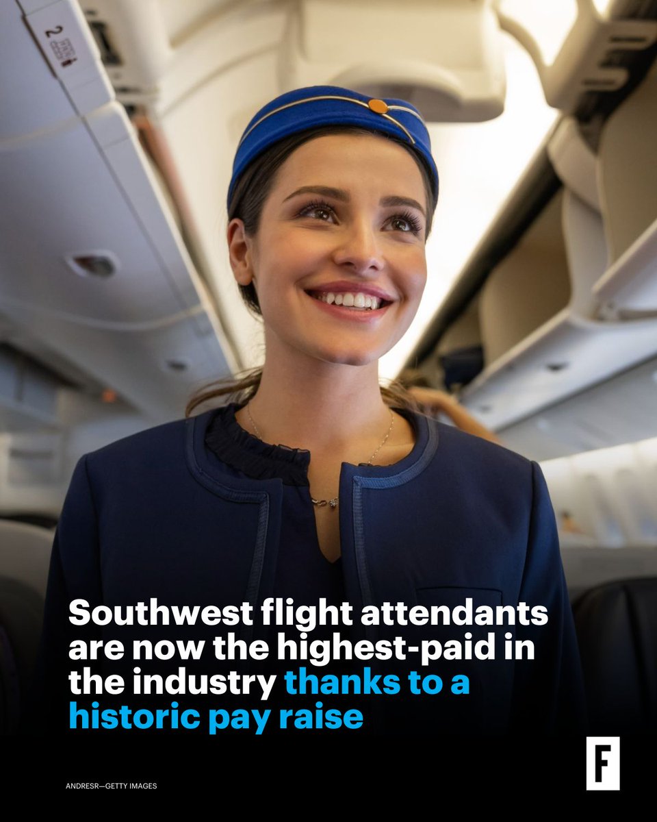 Southwest flight attendants got a 22.3% raise May 1, which will be followed by 3% raises in the next three years. bit.ly/3UF4gYe