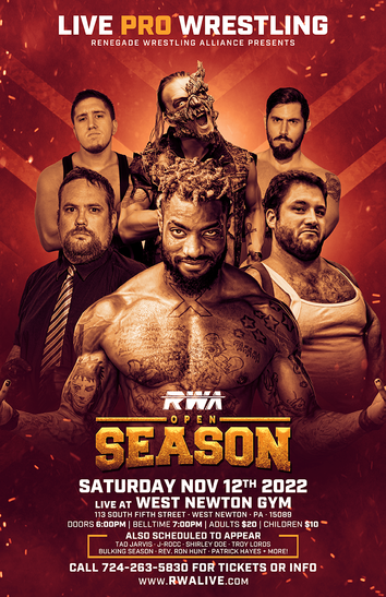 See RWA Open Season 2022, available now on DVD, VOD, Digital Download and the Indy Wrestling Network! bit.ly/3UvmefY