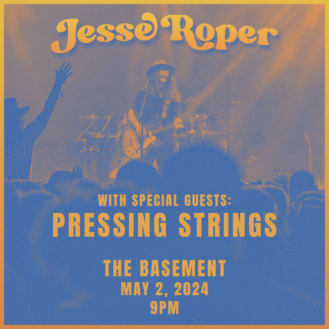 TONIGHT!! @jesseropeshow is in the house with Pressing Strings at 9PM! Grab tickets when doors open at 8:30PM or at thebasementnashville.com 🎟️
