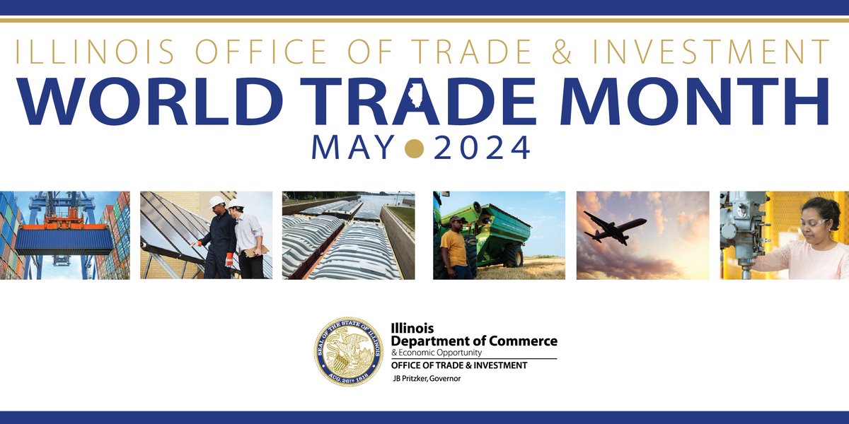 DCEO and the Office of Trade and Investment are celebrating #WorldTradeMonth throughout May. For information about trade missions and other resources available through the State of Illinois' Office of Trade and Investment, visit bit.ly/3ZqL0xC