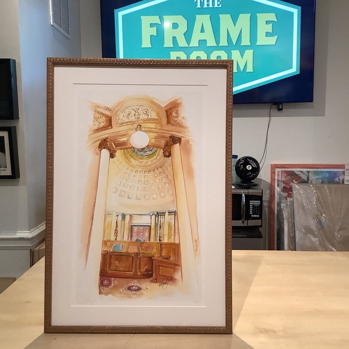 Thinking of getting something framed? No need to deliberate, come on down!

#theframeroom #customframes #customframing #customframer #customframeshop #frameshop #fellspoint #baltimore #watercolor #art