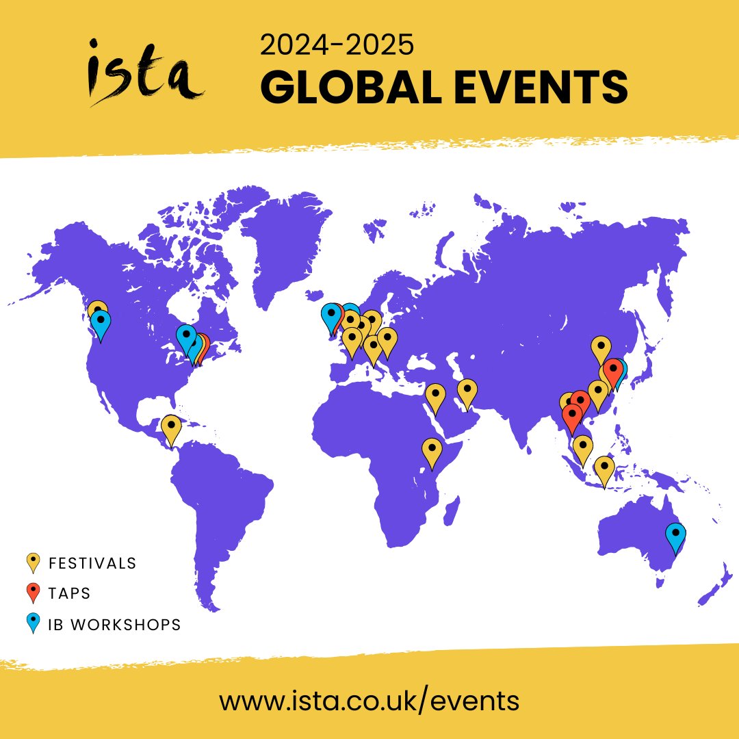 Woweee! It looks like we've got a very busy ISTA year ahead of us...

📍 Find an event near you! ista.co.uk/events/

#istatheatre #globallearning #newadventures #joinusonthejourney #internationalteachers #theatreeducation #creativelearning #dramaeducation #istafilm #ista