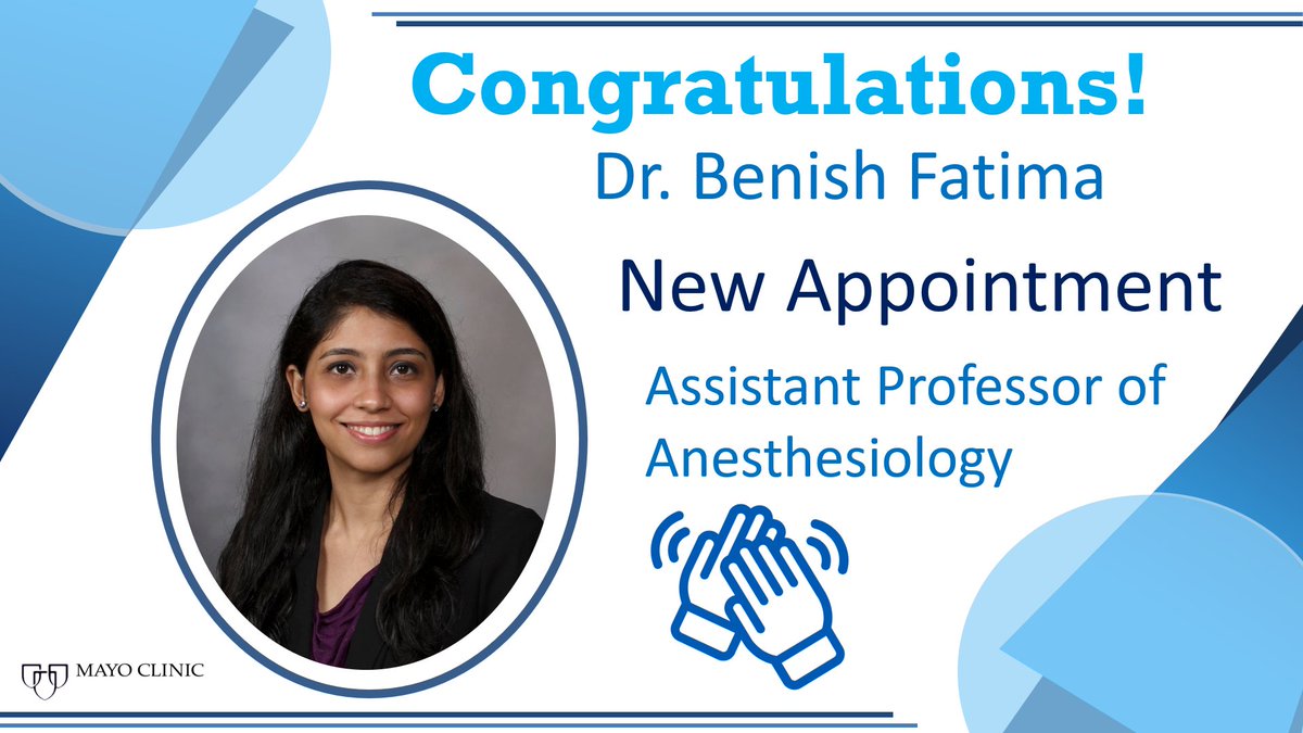 Congratulations on your appointment Dr. Fatima!