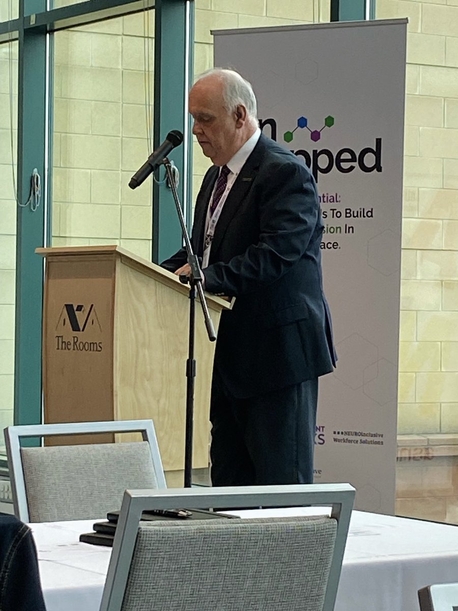 Today, our team attended NEUROinclusion Untapped l Workplace Solutions at The Rooms.
 
Great insights from Ian McMillan with <a href="/sinneave/">The Sinneave Family Foundation</a> and Paul Walsh, Executive Director of <a href="/AutismSocietyNL/">Autism Society NL</a>.

<a href="/IPGS_GovNL/">Jobs, Immigration and Growth</a> <a href="/casecanada/">CASE</a>