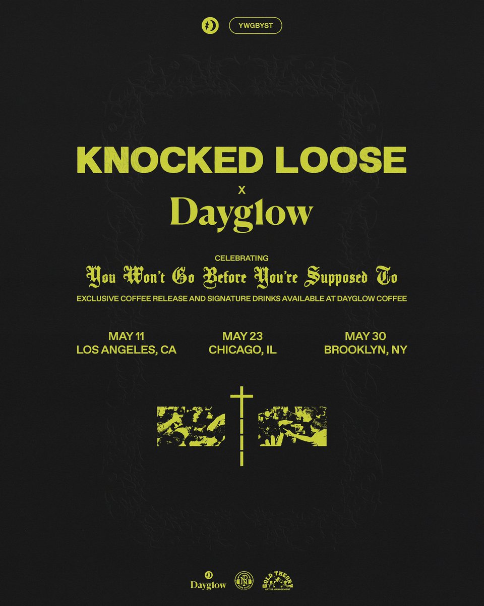 The Knocked Loose coffee - available at @dayglowcoffee
