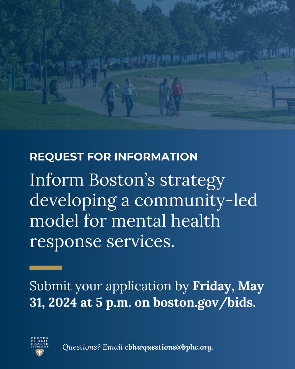 HealthyBoston's tweet photo. We're developing a community-led mental health crisis model that minimizes the involvement of law enforcement and emergency medical services to create a safer, more responsive environment for people experiencing mental health challenges. Apply at  https://t.co/1afLDEaduu https://t.co/rxXQNevPbh