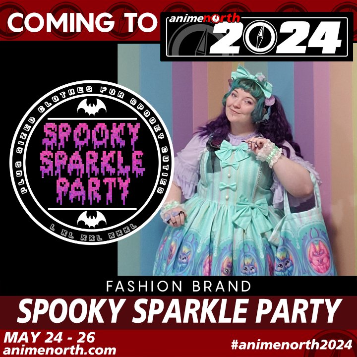 #GuestAlert

We are excited to announce that fashion brand Spooky Sparkle Party will be joining us for #AnimeNorth2024 - May 24 to 26 in Toronto!

For more info and tickets, go to animenorth.com