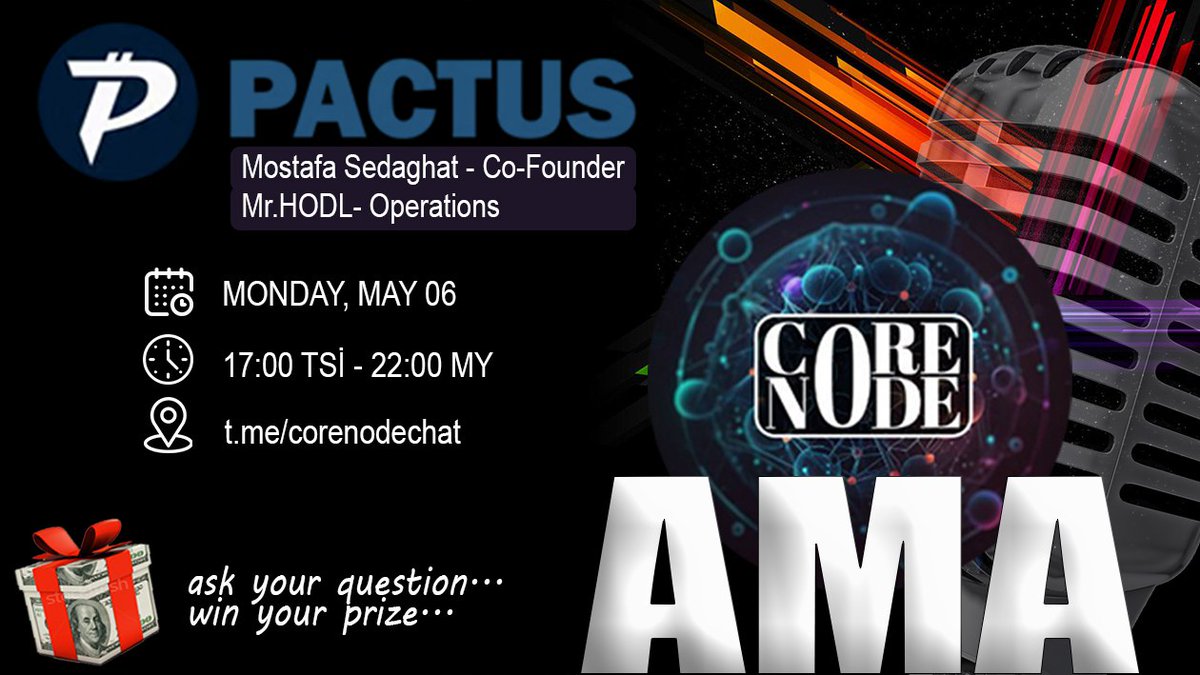corenodeHQ's tweet image. Core Node topluluğu olarak, Pactus ile testnet aşamasından beri süregelen iş birliğimizi ana ağda da sürdürme heyecanını yaşıyoruz!
6 Mayıs Pazartesi günü saat 17:00'da Core Node Telegram kanalında Pactus ekibinden Mr.HODL ve Co-Founder Mostafa Sedaghat ile AMA etkinliği…