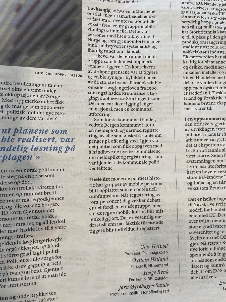 Helge Renå (@helgerena) on Twitter photo At #politiet følger nøye med på de «reisende» er intet nytt, men masseregistrering på bakgrunn av etnisk opphav slik <a href="/Aftenposten/">Aftenposten</a> avslørte tidligere i år er svært uvanlig også i et historisk perspektiv. At #politiet følger nøye med på de «reisende» er intet nytt, men masseregistrering på bakgrunn av etnisk opphav slik <a href="/Aftenposten/">Aftenposten</a> avslørte tidligere i år er svært uvanlig også i et historisk perspektiv.
