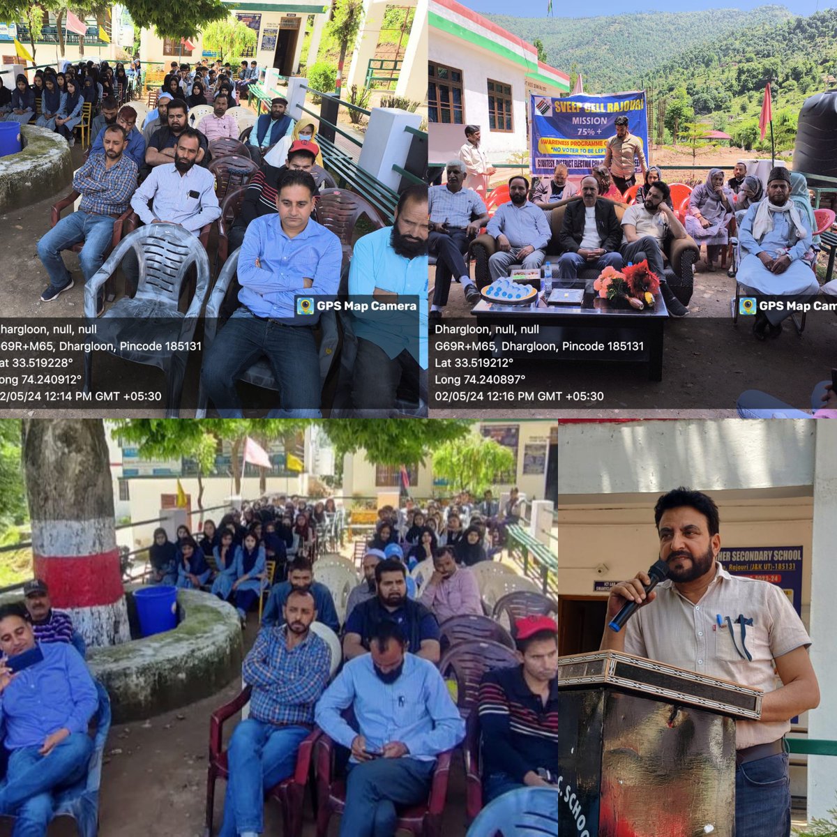 #SVEEP team of Rajouri, held a voter's awareness programme at HSS Deriralyote in border area of the district, focussed on greater participation in #LokSabhaElections2024. #ChunavKaParv #DeshKaGarv #NoVoterToBeLeftBehind @ECISVEEP @SpokespersonECI @ceo_UTJK @diprjk @DDNational