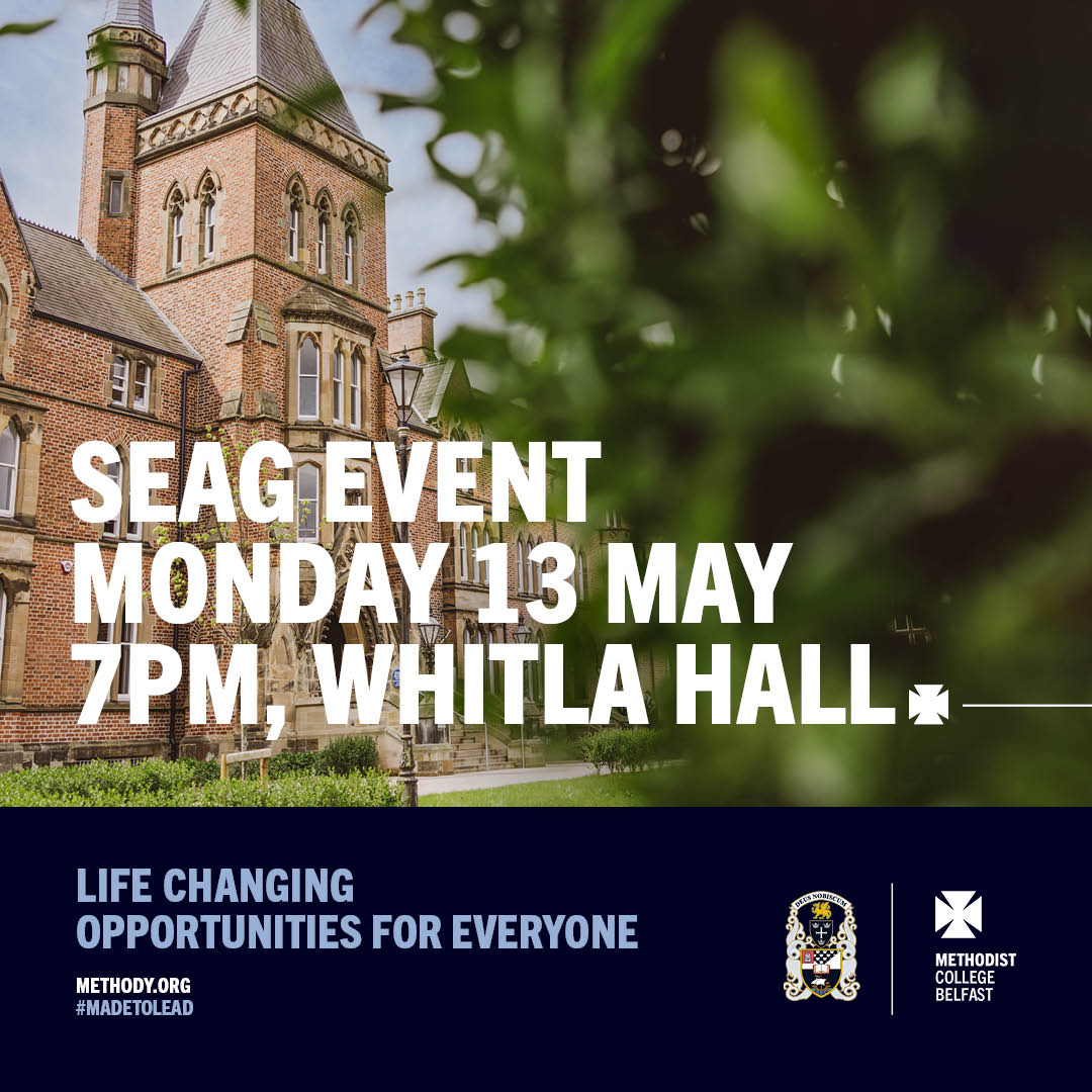 In preparation for SEAG 2025 there will be a SEAG Information Evening on Monday 13 May at 7pm in the Whitla Hall. We would like to invite P6 parents/guardians who would like their children to sit the SEAG assessment in Methodist College. #MCB #Methody #SEAG