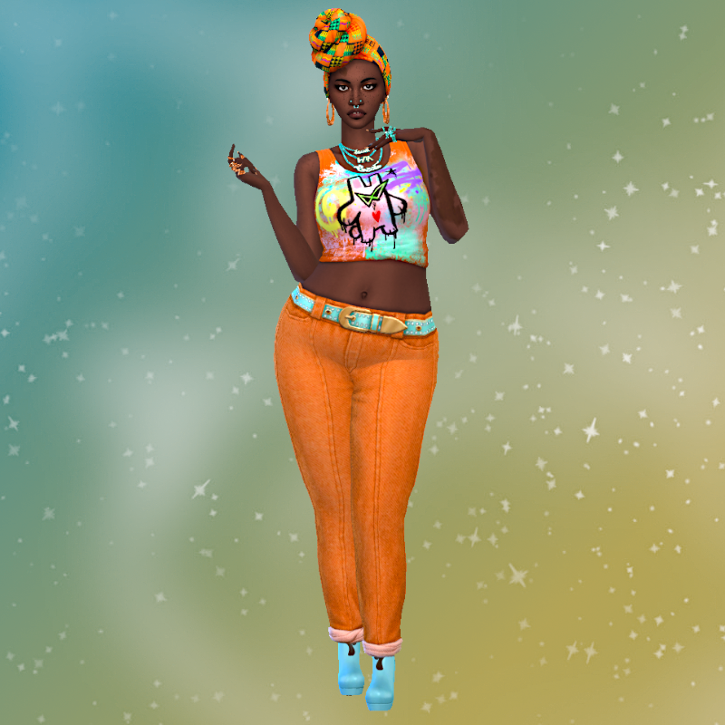 Here is my newest sim Simone Kelsey! Pronouns are She/They. 🧡 #ShowUsYourSims #TheSims4 #SimsCreatorsCommunity @SimsCreatorsCom @TheSims