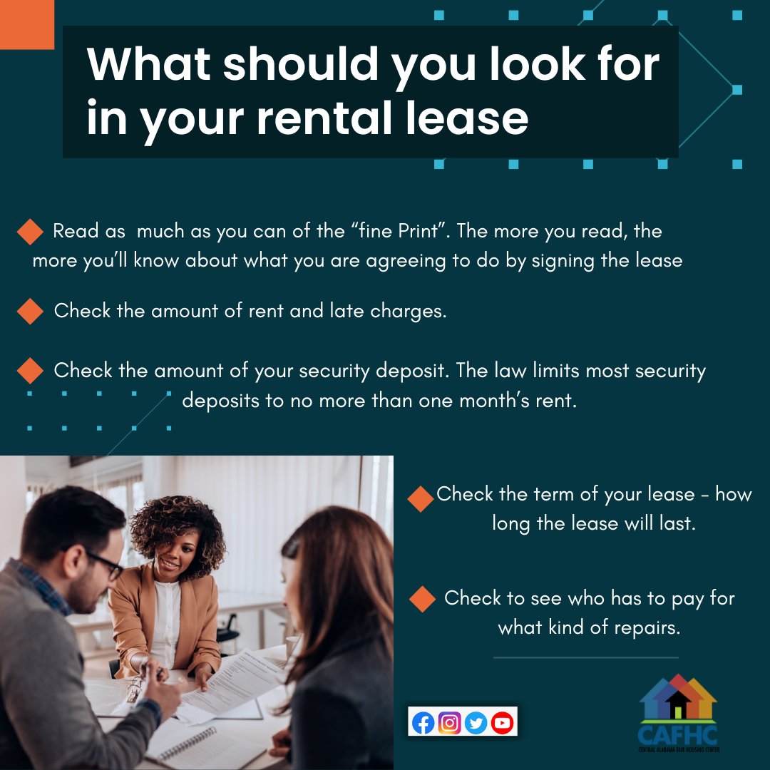 Read your lease before you sign it and ALWAYS keep a copy of your lease. #Fairhousing #Civilrights #rentersrights.