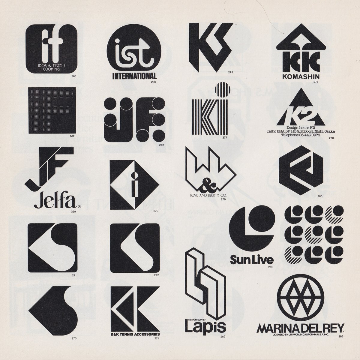 A selection from the book Trademarks, Symbolmarks & Logotypes 1980-81 Volume.

Discover thousands more modernist logos at logo-archive.org

#logos #design #branding #logodesign #design #designinspiration