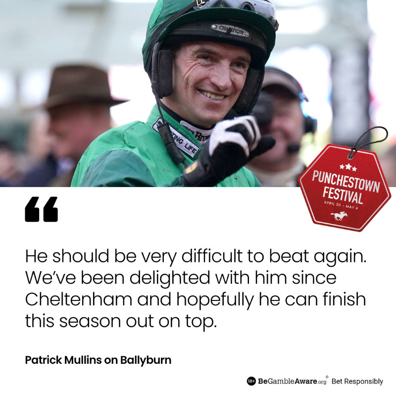 🤩 Ballyburn is the star attraction at Punchestown this evening. 🤔 Does he win the Champion Novice Hurdle? #PunchestownFestival