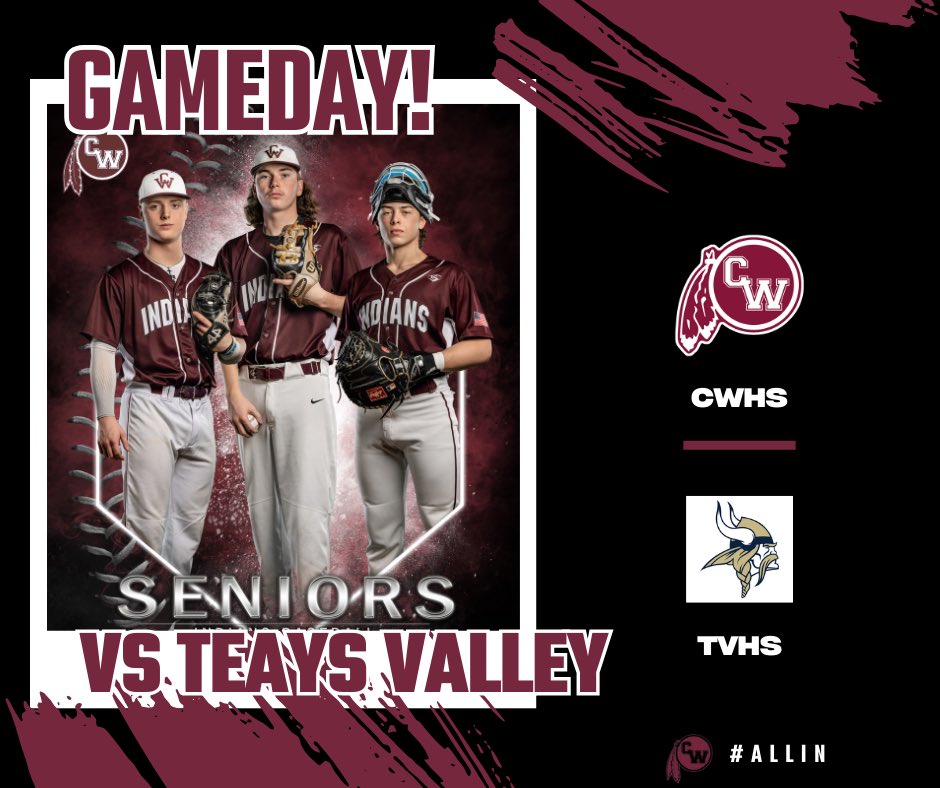 SENIOR NIGHT TONIGHT!!! Come out tonight to support our three seniors Maxton, Michael, and Kayden! These three are the definition of what it means to be ALL IN 🏹 ⚾️ Love you guys and can’t wait to watch you compete and celebrate the class of 2024 #ALLIN