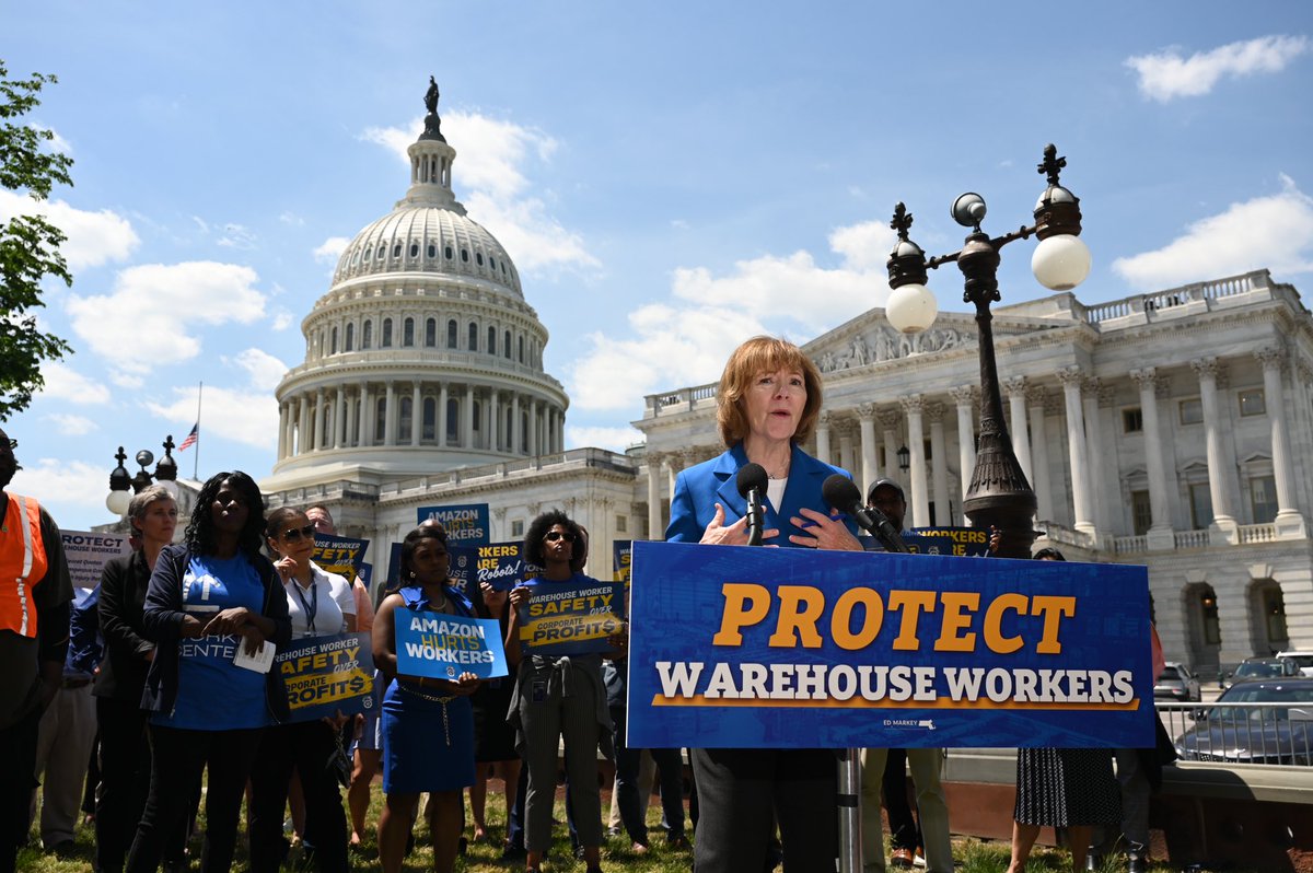 Work should have dignity.   People should have the right to work in places where they are respected, and safe, not reviled and surveilled.   That’s what the bill @SenMarkey @SenBobCasey and I introduced promises, and that’s what every worker in this country should expect.