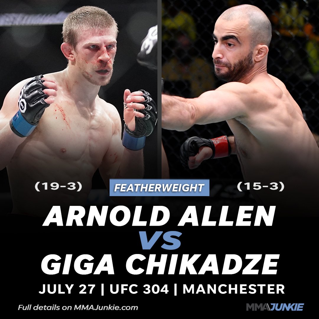 Big featherweight fight is headed to #UFC304 in Manchester. 👀

Full story: tinyurl.com/AllenxGiga