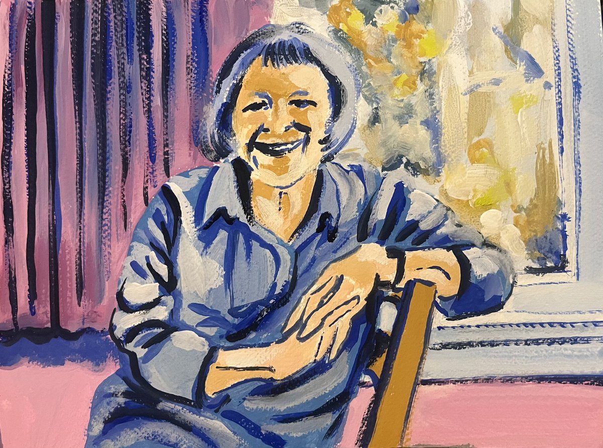 Penny Simkin, ‘Mother of the Doula Movement’ #obitpix #pennysimkin #childbirtheducator #doula #doulasofnorthamerica #donainternational #artofinstagram #gouachepainting #illustration #portraitpainting