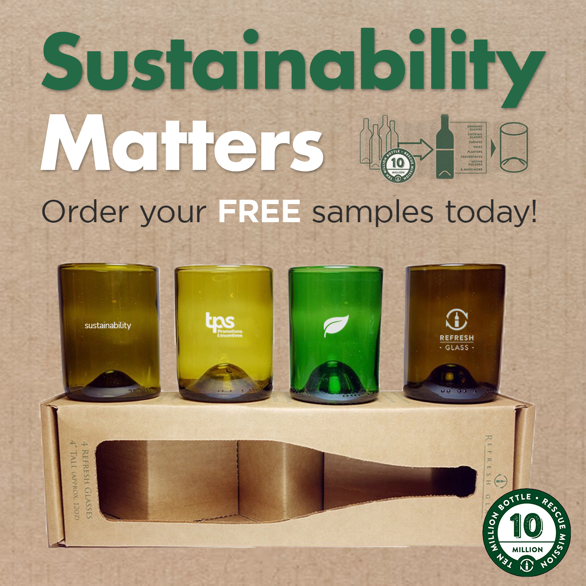 🌿 Join us on the 10 Million Bottle Rescue Mission with Refresh Glass and request your free samples set today!

Request your free samples:
tpscan.com/refresh-glass/… 

All refresh glass products:
shop.tpscan.com/refresh-glass.…

#Sustainability #refreshglass #promotionalproducts