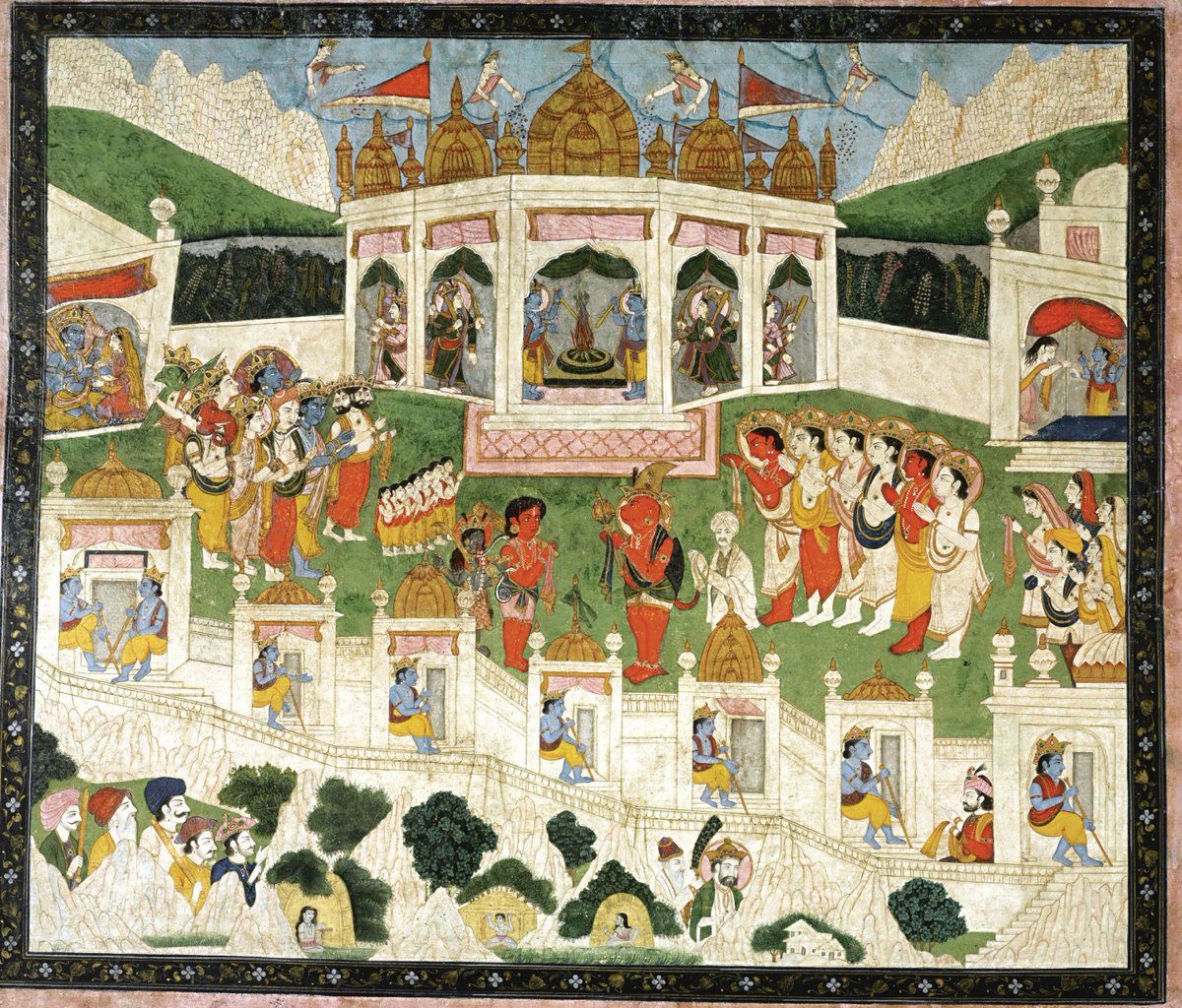 RamblingSingh's tweet image. 1/ Akbar visits Jwalamukhi, Kangra, circa 1840⠀
⠀
This illustration depicts Emperor Akbar and his entourage on their journey to Jwalamukhi in the Punjab Hills. 

#ThursdayThread