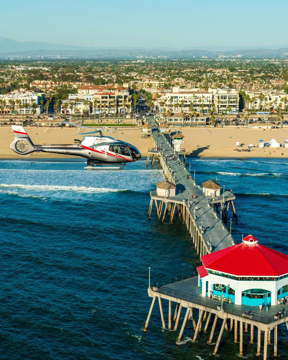 Soaring above 'Surf City USA' aka Huntington Beach! 🏖🏄‍♂️🌊 #SouthernCalifornia